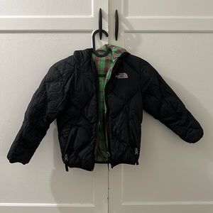 North Face girl’s reversible puffy jacket